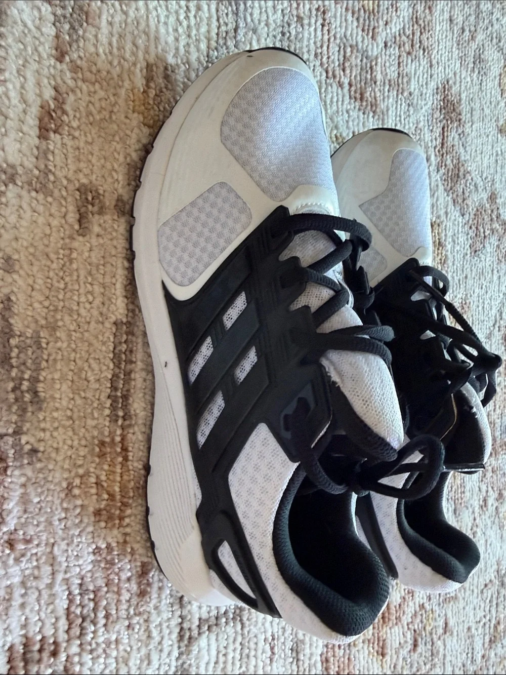 White and Black Ladies Adidas Sneakers